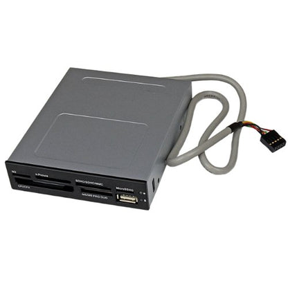 StarTech.com 3.5in Front Bay 22-in-1 USB 2.0 Internal Multi Media Memory Card Reader with Simultaneous Access - CF/SD/MMC/MS/xD - Black , TAA (35FCREADBK3) - size: Multi-Card, style: USB 2.0