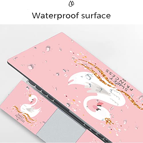 Laptop Skin Sticker,13.3 14 15 15.4 15.6 inch Laptop Skins,Universal Vinyl Decal,Dustproof Scratch Resistant Reusable Cover Protector with Free 2 Wrist Pads (Sweet Princess) - color: Sweet Princess