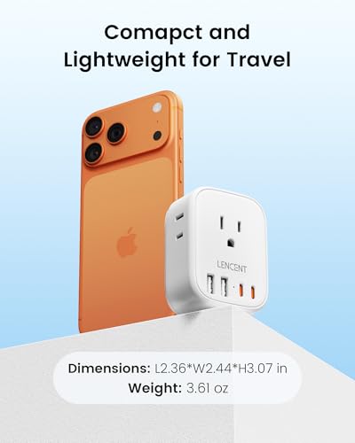 LENCENT US to Japan Plug Adapter, 2 Prong to 3 Prong Outlet Adapter | 4 Outlets 4 USB Ports(2 USB C), Type A Travel Converter for US to Japan Canada Mexico China Philippines Peru Tokyo - style: Type A-17.5W-Japan