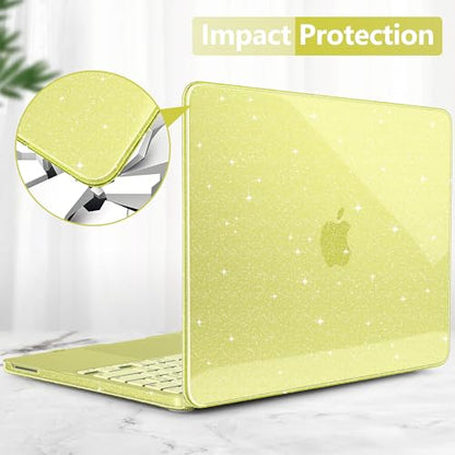 Batianda StarryMist Case for MacBook Neo 13 Inch 2026, Starry Citrus | 4-in-1 Bundle Subtle Glitter Mist Finish, Slim Lightweight Shell, Everyday Protection for MacBook Neo 13 Inch Model A3404 - color: Glitter‌ Citrus