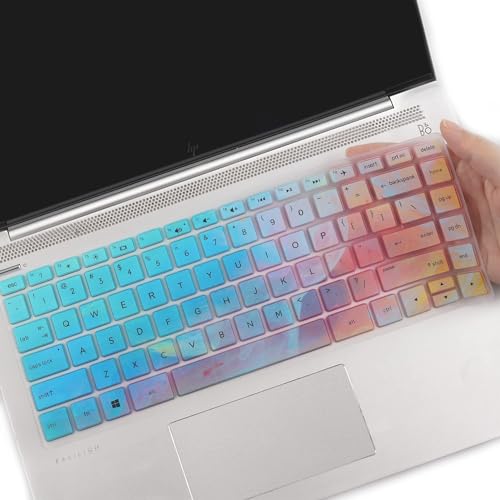 Keyboard Cover for HP Pavilion/HP Laptop 14-dk 14m-dh 14-dq 14-cd/ce/cf 14-dq0052dx dq2053cl dq0002dx 14-dq5043cl 14-cf2112wm 14-dk1003dx 14-ce3065st 14-fq0039ms 14-dh2097nr 14t-dq200 dq300 - color: Colorful