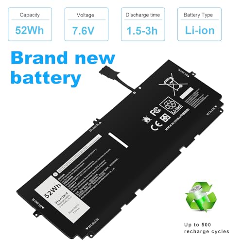 Fancy Buying 52Wh 722KK FP86V Laptop Battery for Dell XPS 13 9300 XPS 13 9310 XPS 13 9380 P117G P117G002 P117G001 Series Notebook 0WN0N0 WN0N0 02XXFW 2XXFW - size: 10.51*4.06*0.16inch
