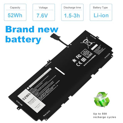 Fancy Buying 52Wh 722KK FP86V Laptop Battery for Dell XPS 13 9300 XPS 13 9310 XPS 13 9380 P117G P117G002 P117G001 Series Notebook 0WN0N0 WN0N0 02XXFW 2XXFW - size: 10.51*4.06*0.16inch