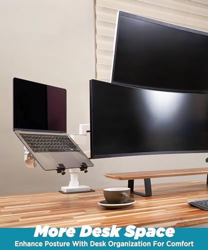 ULTRARM Steel Laptop Tray Holder for VESA Monitor Arm, Stand & Mount | 29 lb Capacity, Vented Cooling Platform, Smooth Access Design, VESA 75/100 Mounting Holes, Also Fits Tablets, Black, MAAC-L
