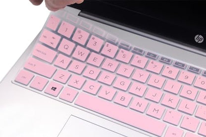Keyboard Skin Compatible for 15.6" HP Laptop 15-fc 15-fd 15t-fd 15z-fc Series, HP Pavilion 15 15-eg/eh/er 15t-eg200/eg300 15z-eh300 Series, HP Pavilion 17z 17z-cp000 17z-ca200 17-cn 17-cp Series (Pink - color: Pink