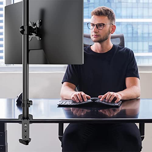 Pholiten Single Tall Monitor Stand Desk Mount，Extra Tall 31 Inch Fully Adjustable Monitor Mount for 13-32 Inch LCD Screen,Holds up to 22lbs | Fully Adjustable Tall Monitor Arm for 13-32 Inch LCD Screen, Holds up to 22lbs - size: 31in, style: 1 monitor