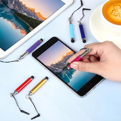 Relaxweex 20 Pcs Mini Stylus Pen Capacitive Resistive Touchscreen Pens Retractable Stylus Pen for All Smartphones, Mobile Phones, Tablets Universal Touchscreen Devices