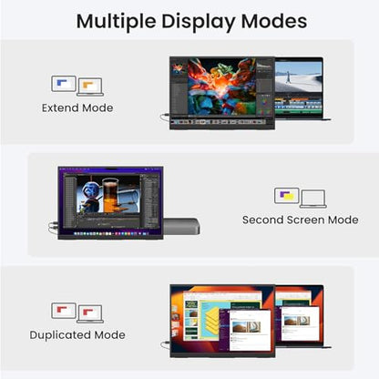 IBW Small Portable Monitor 10.5" 500 Nits 2000:1 FHD 1280P IPS Screen, Ultra-Slim Mini Monitor w/Kickstand & Dual Speaker, USB C HDMI HDR Portable Gaming Monitor, Travel Monitors for Laptop PCs