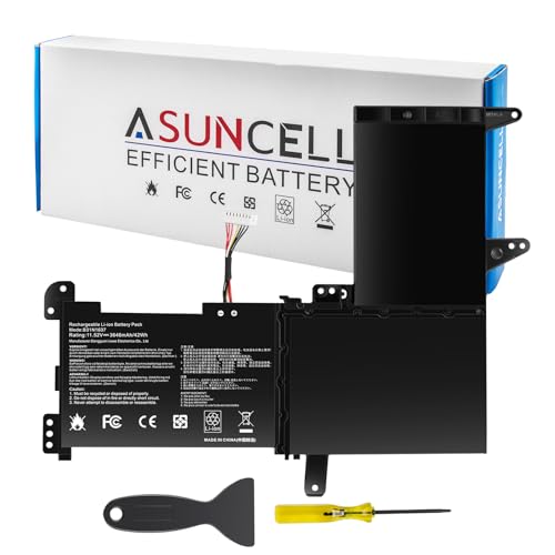 ASUNCELL B31N1637 C31N1637 Laptop Battery Replacement for ASUS VivoBook X510 X510U X510UQ X510UA X510UAR X510UF S15 S510U S510UF S510UQ S510UN S510UR S510UA F510 F510U F510UA F510QA B31B12H B31BI9H - size: B31N1637 8.94 × 4.96 × 0.71 in