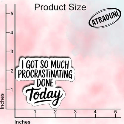 (3Pcs) Funny Procrastination Stickers I Got So Much Procrastinating Done Today Vinyl Sticker Pack Waterproof Decals for Laptop Water Bottle Tumbler Kindle Notebook Office Humor Gifts - color: I Got So Much Procrastinating