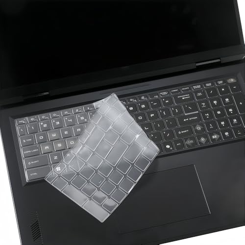 Clear Keyboard Cover Skin Compatible for 2024 2025 18" MSI Titan/Vector/Raider/Stealth 18 HX AI, Vector/Raider A18 HX, Titan/Raider 18 HX, Stealth 18 AI Studio, Stealth A18 AI - color: Clear for 18" Titan