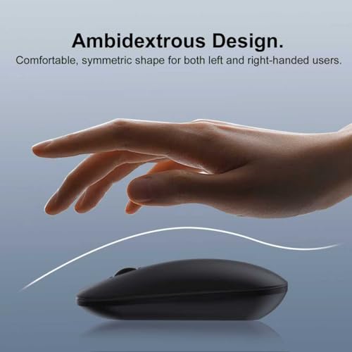 Bluetooth Mouse for MacBook, USB C Wireless Mouse, Silent, 4-Mode USBC/USB & BT5.0/3.0, Magnetic Cover, Symmetric, Long Battery Life, Multi-Device Slim Portable Travel for Laptop Tablet iPad Mac PC - color: WirelessBlack