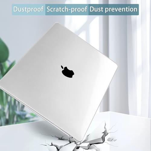 May Chen Compatible with New MacBook Air 13 inch Case 2021 2020 2019 2018 Release Models: M1 A2337 A2179 A1932, Plastic Hard Shell Case for MacBook Air 13 inch & Retina Dispaly Fits Touch ID, Clear - color: Clear