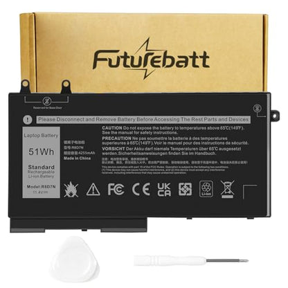 Futurebatt R8D7N 1V1XF Laptop Battery Replacement for Dell Inspiron 3540 M3550 Latitude 5400 5500 5510 7590/7591/7791 2-in-1 P80F P80F001 P84F H82T6 0C5GV2 W8GMW 0W8GMW 0R8D7N - size: R8D7N 8.94 4.96 0.71in