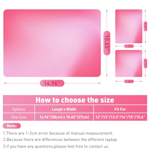 15-15.6 inches Netbook Laptop Skin Sticker Decal Reusable Cover Protector for 11.6 12 13 13.3 14 15 15.4 Notebook Chromebook Easy to Apply Remove, Scratch-Resistant Waterproof I Blush Smudge - color: Blush Smudge