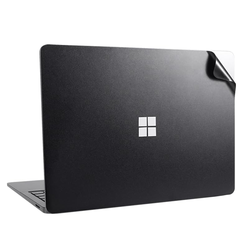 IMMOENUC Skin for Microsoft Surface Laptop 7 (15 inch, 2024 Model 2037) - Full Body Vinyl Wrap Decal Sticker - Anti-Scratch & Abrasion Resistant Protective Cover - Black - color: Black, size: 15 inch