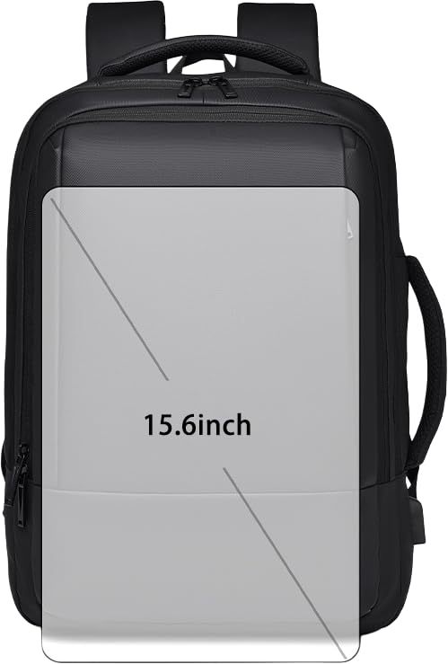 Laptop Backpack, Expandable Business Travel Bag, Water Resistant, USB Charging Port, Fits 15.6 Inch Laptop (Blue) - color: Blue