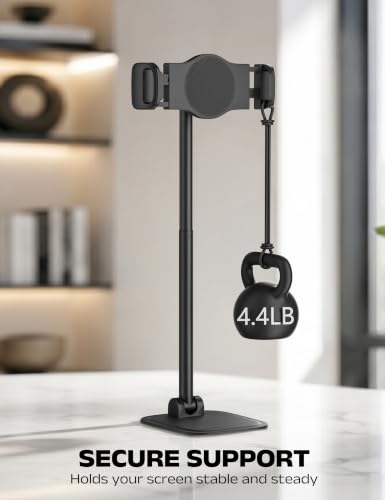 Foldable Portable Monitor Stand,iPad Stand for Desk Holds 4.4LB | Monitor Holder, Adjustable Height & Angle Tablet Holder Stand, iPad Holder Stand Fits 4.7-17" Portable Monitor/Tablet/Phone