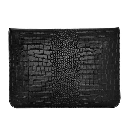 MOSISO Laptop Case 13 inch, 13 inch Laptop Sleeve Compatible with MacBook Neo 13 A18 Pro A3404 Air M4 M3 M2 M1 2026-2018 / Pro M2 M1 2026-2016, Crocodile Grain PU Leather Flap Case Bag, Black - color: Black, size: 13 inch