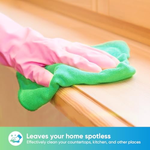 HOMEXCEL Green Microfiber Cleaning Cloth, 12 Pack Premium Microfiber Towels for Cars, Lint Free, Scratch-Free, Highly Absorbent, Reusable Cleaning Rags for Car, Household, Kitchen, Window,11.5"X11.5" - color: Green