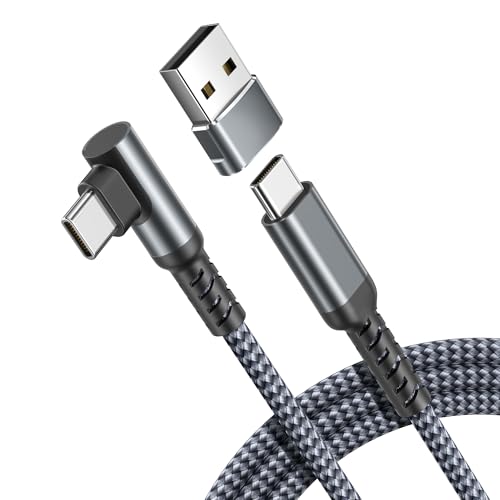 Elebase for iPhone 17 Pro Max Charger Cord 10FT with USB Block Adapter | Right Angled 60W USBC Charging Power Cable for Car,Apple iPhone 17e 16 15,Samsung S26 S25 Ultra,iPad 10,Google Pixel 10 9 - color: Angled-Grey, size: 10 FT