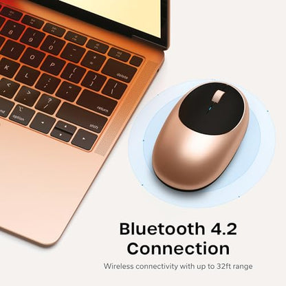 Satechi M1 Wireless Bluetooth Mouse, USB-C Rechargeable, Compact & Portable, for MacBook Air/Pro/Neo, iPad Air/Pro, iPad mini, Mac mini, iMac & Windows - Gold - color: Gold
