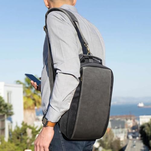 Canvas Messenger Bag Sling Bag Crossbody Shoulder Bag for Men Women Travel Work Satchel Bags - color: Black-b
