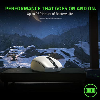 Razer Orochi V2 Wireless Gaming Mouse — Ultra Lightweight & Portable, Bluetooth & 2.4Ghz Wireless Connectivity, 18K DPI, Up to 950hrs Battery Life, Compatible with PC & Mac — White | Portable, Bluetooth & 2.4Ghz Wireless Connectivity, 18K DPI, Compatible