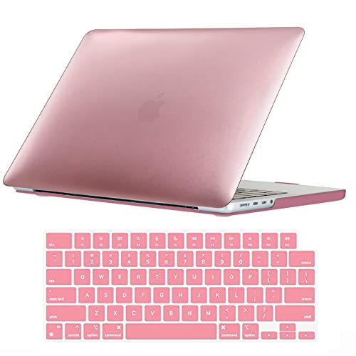 Se7enline Compatible with 2021/2022/2023/2024 MacBook Pro 16 inch Case Hard Shell Laptop Cover for 16-inch MacBook Pro Model A2485 A2780 A2991 A3403 M4 M3 M2 M1&Keyboard Skin,Rose Gold | 2 in 1 Matte Hard Shell Laptop Case with Keyboard Cover Anti-Scratch