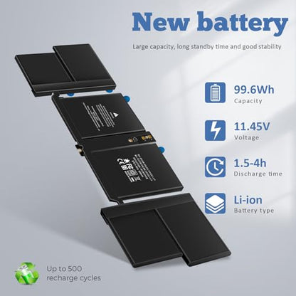 TREE.NB A2485 A2527 Laptop Battery for Apple MacBook Pro 16 inch A2485 (Late 2021) EMC3651, EMC3651 MK1E3LL/A MK183LL/A MK1F3LL/A MK193LL/A MK1H3LL/A MK1A3LL/A - size: 11.97x3.58x0.33inch A2527