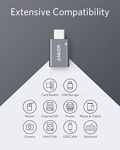 Anker USB C Adapter (2 Pack), USB C to USB Adapter High-Speed Data Transfer for MacBook Pro 2020, iPad Pro 2020, Samsung Notebook 9, Dell XPS and More Type C Devices