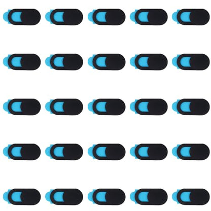 Webcam Cover Slide (25-Pack) – Ultra-Thin Privacy Camera Blocker for MacBook, iPhone, iPad, Laptop, PC & Smartphones – Black