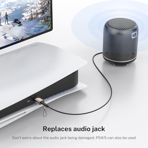 MOSWAG 2 Pack USB to 3.5mm Jack Audio Adapter, External Stereo Sound Card | Smart Sound Chip, Mini Size USB to Audio Aux Adapter TRRS Female Headset for PS5/PS4, Headphone, Mac, Linux, Laptop, Desktops - size: 2 Pack