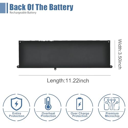 V6W33 Laptop Battery for Dell Latitude 3520 Inspiron 5310 Series - size: 11.18*3.48*0.23 inch V6W33