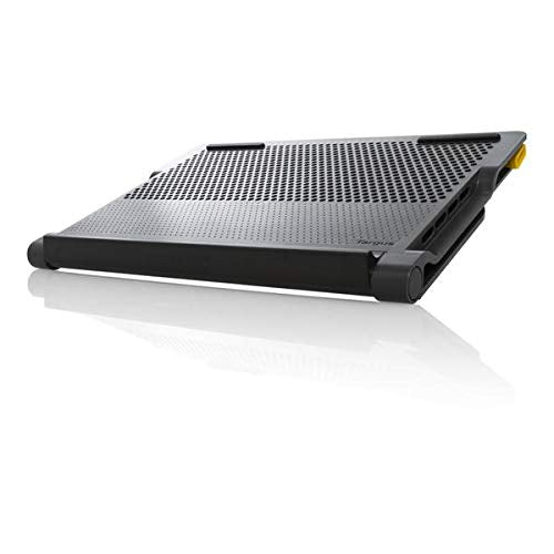 Targus 17" Dual Fan Laptop Chill Mat Plus, Ergonomic Cooling Pad, Heat Protection, 4-Port USB Hub Laptop Fan, (AWE81US) - style: 4-Port