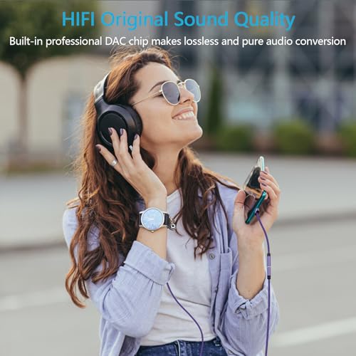 for iPhone 16e 17e 16 17 Pro Max Air, Headphone Earphone Jack Adapter for iPhone 16 Plus, 15, 15 Pro, 15 Pro Max, 15 Plus, USB C to 3.5mm Headset Earbud Audio Adapter for Samsung Galaxy S25 Edge Ultra - color: Purple