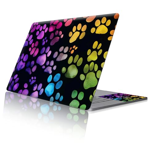 Reusable Universal Laptop Skin Sticker, Cut to Fit for 11.6–15.6 Inch Laptops, Waterproof Protective Film, No-Residue - Rainbow Paws - color: Rainbow Paws
