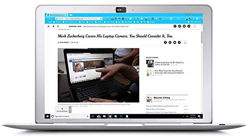 (Black) Premium Aluminum Laptop Webcam Cover Slide for your Privacy - Macbook Pro- iPad - Laptop - Tablet - HP - Phone - 0.07 inch Thin Surface - Long Lasting 3M Sticker - Lens Protector