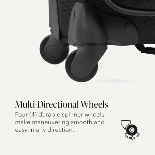 SWISSGEAR Sion Softside Expandable Spinner Luggage Durable Lightweight Travel Suitcase, Black, 3-Piece Set (Carry-On/Medium/Large) - color: Black, size: 3-Piece Set (Carry-On/Medium/Large)