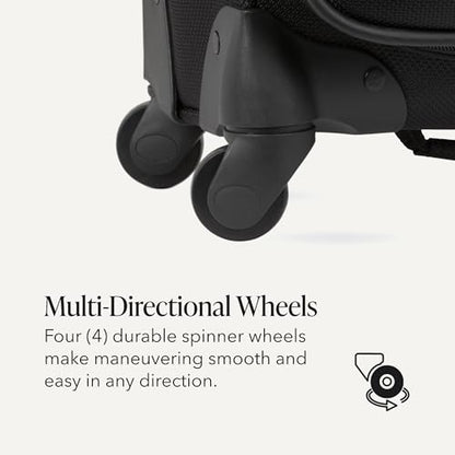 SWISSGEAR Sion Softside Expandable Spinner Luggage Durable Lightweight Travel Suitcase, Black, 3-Piece Set (Carry-On/Medium/Large) - color: Black, size: 3-Piece Set (Carry-On/Medium/Large)