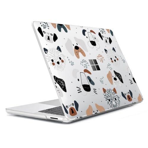 Case Compatible with Microsoft Surface Laptop 13.8-inch Touchscreen 2024 (7th Edition) Model 2036, Plastic Hard Shell Case + Keyboard Cover + Screen Protector + Webcam Cover, Funny Dog - color: Funny Dog
