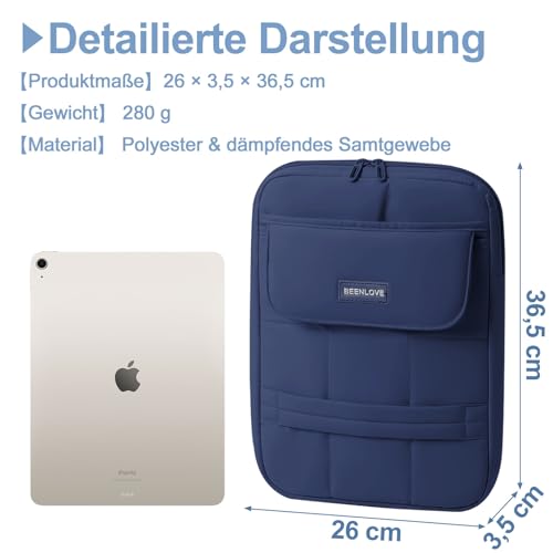 Puffy Laptop Sleeve 13-14 inch, Ultra Lightweight Laptop Case Compatible with MacBook Air/Pro 13/Pro 14 M5 M4 M3 M2 M1, iPad, HP Dell ASUS Lenovo, Vertical Laptop Bag with Handles, Navy Blue | 14.37"x10.24"x1.38" - color: Navy Blue