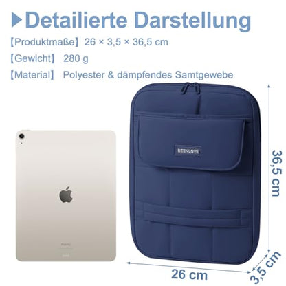 Puffy Laptop Sleeve 13-14 inch, Ultra Lightweight Laptop Case Compatible with MacBook Air/Pro 13/Pro 14 M5 M4 M3 M2 M1, iPad, HP Dell ASUS Lenovo, Vertical Laptop Bag with Handles, Navy Blue | 14.37"x10.24"x1.38" - color: Navy Blue