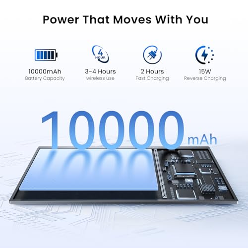 UPERFECT 18.5" 1080P 100Hz Wireless Portable Monitor with Battery 10000mAh | 145% sRGB QLED Gaming Monitor with Stand, Bag & VESA, Large Second Screen for Laptop, Computer, Phone, Game Consoles - size: 18.5"