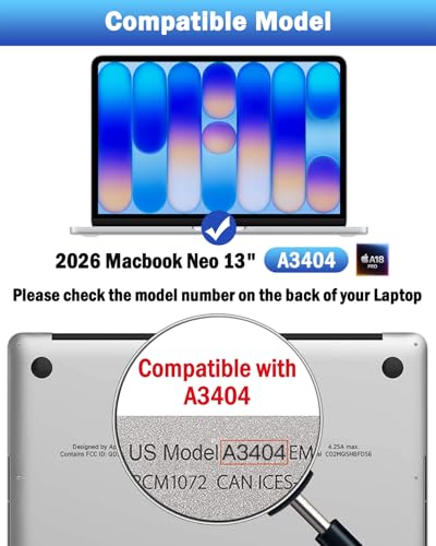 F FORITO 2-Pack Anti Blue Light Matte Screen Protector Compatible with 2026 MacBook Neo 13 inch with A18 Pro Chip - Eye Protection Blue Light Blocking & Anti Glare Laptop Screen Protector - size: for MacBook Neo 13"(2026, A18 Pro)