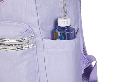 Adult extra Large Kids Rolling Backpack with Lunch Box 3pc Set (STAR HEART PURPLE) - color: Star Heart Purple