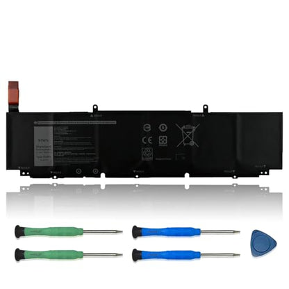 XG4K6 Laptop Battery for Dell XPS 17 9700 9710 9720 9730 Precision 5750 5760 5770 Series P92F P92F001 P92F002 P92F003 01RR3 001RR3 F8CPG 0F8CPG 5XJ6R KVPMY 0YY3V 01AV407 01AV408 11.4V 97Wh - size: 12.98*3.17*0.32 inch XG4K6