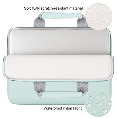 DOMISO 17 inch Laptop Sleeve Protective Case Cover Compatible with 17-17.3 inch HP Dell ASUS Lenovo Chromebook,Waterproof Computer Cases Bag with Handle,Mint Green - color: Mint Green, size: 17-17.3 inch