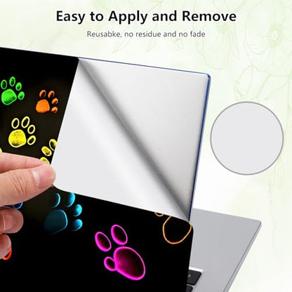 Laptop Skin Sticker Decal, Universal Reusable Vinyl Laptop Cover for 12" 13" 13.3" 14" 15" 15.4" 15.6" Notebook PC, Waterproof Scratch-Resistant with 2 Wrist Pads, Easy to Apply & Remove,Dog's Paw - color: Dog's Paw