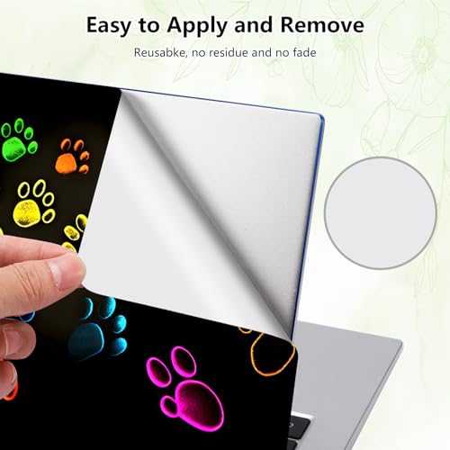 Laptop Skin Sticker Decal, Universal Reusable Vinyl Laptop Cover for 12" 13" 13.3" 14" 15" 15.4" 15.6" Notebook PC, Waterproof Scratch-Resistant with 2 Wrist Pads, Easy to Apply & Remove,Dog's Paw - color: Dog's Paw